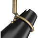 Reeva 1 Light 7 inch Modern Brass Semi-Flush Ceiling Light